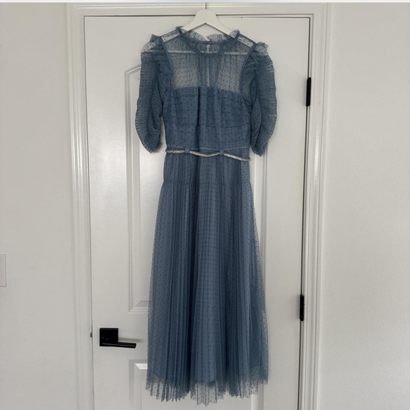 Self-Portrait Dresses & Skirts - Self-Portrait Blue Midi Dress